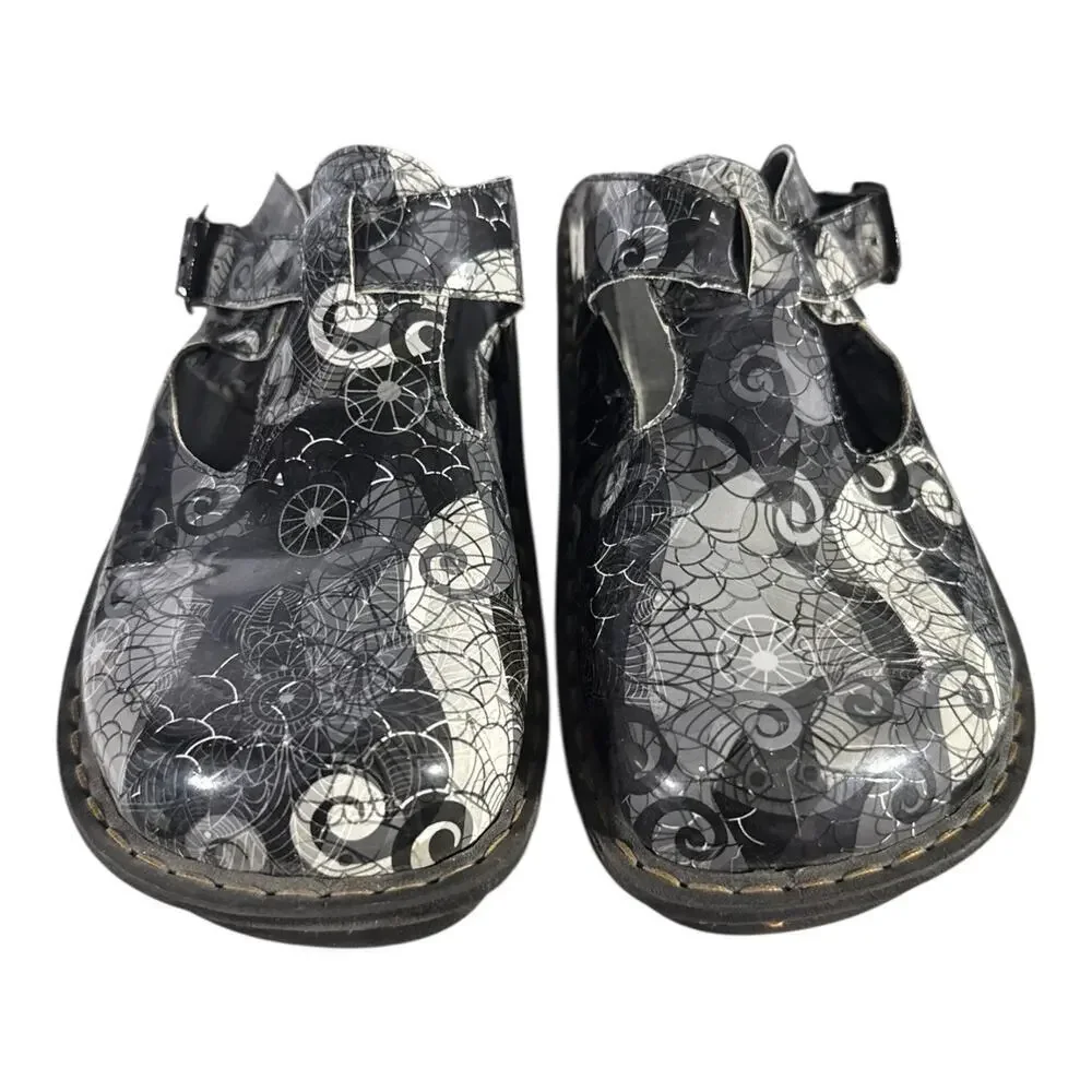 Alegria Women Classic Mule Size 38 8 Black Gray Shoe Clog